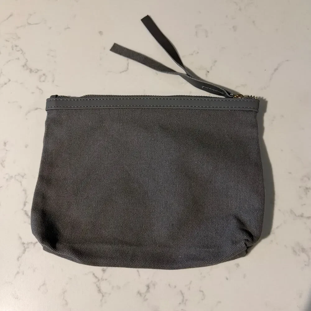 Dark Grey Self Care Essentials Make-Up Cosmetics Travel Bag